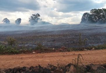 Incêndio destrói lavoura na Barra do Rio Azul
