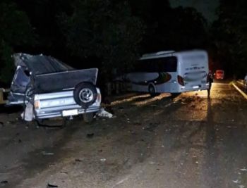 Dois ônibus de Erechim se envolvem em acidente com vítima fatal em Ijuí