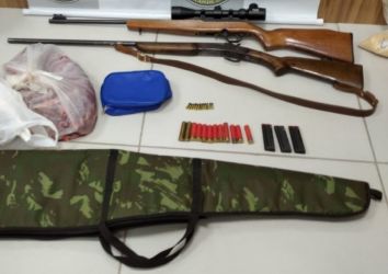 3°RPMon prende homem por porte ilegal de arma de fogo e crime contra a fauna em Casca