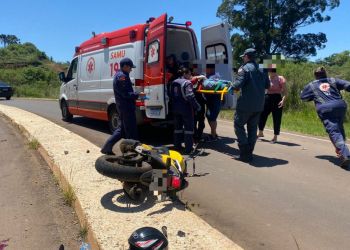 Homem fica gravemente ferido em acidente com motocicleta em Getúlio Vargas