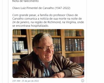 Olavo de Carvalho, guru do Bolsonaro, morre aos 74 anos