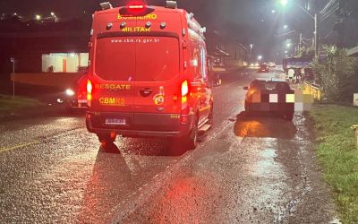 Jovem fica ferida após acidente com motocicleta em Getúlio Vargas