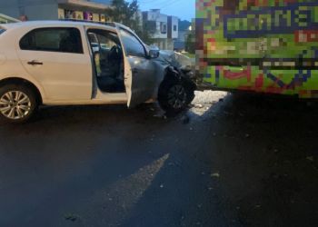 Acidente de trânsito é deixa uma pessoa ferida na Av. Severiano de Almeida em Getúlio Vargas