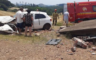 Acidente deixa um homem ferido na RS-450 em Floriano Peixoto