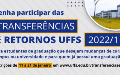 UFFS está com inscrições abertas para transferências e retornos