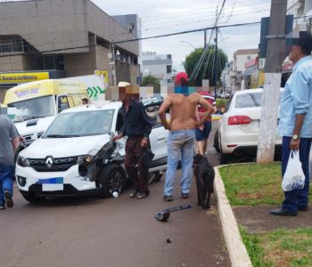 Acidente de trânsito é registrado no Centro de Getúlio Vargas