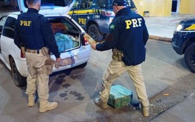 PRF prende casal transportando mais de meia tonelada de maconha