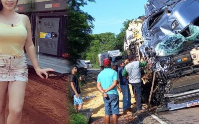 Caminhoneira que é Influencer Digital sofre grave acidente na BR 174