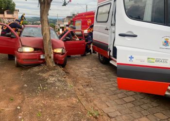 Acidente de trânsito é registrado no centro de Getúlio Vargas