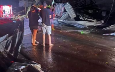 Durante um temporal em Giruá uma mulher perde a vida e outras 57 pessoas ficam feridas devido ao desabamento de um centro esportivo